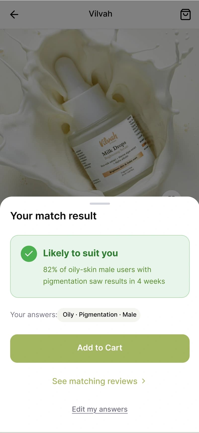 A result with a path to matching reviews