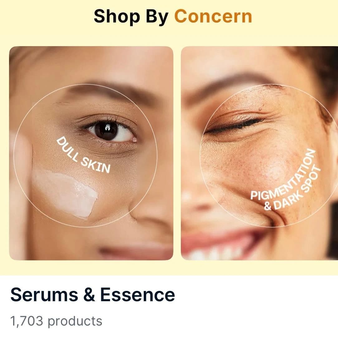 Nykaa · Concerns and ingredients